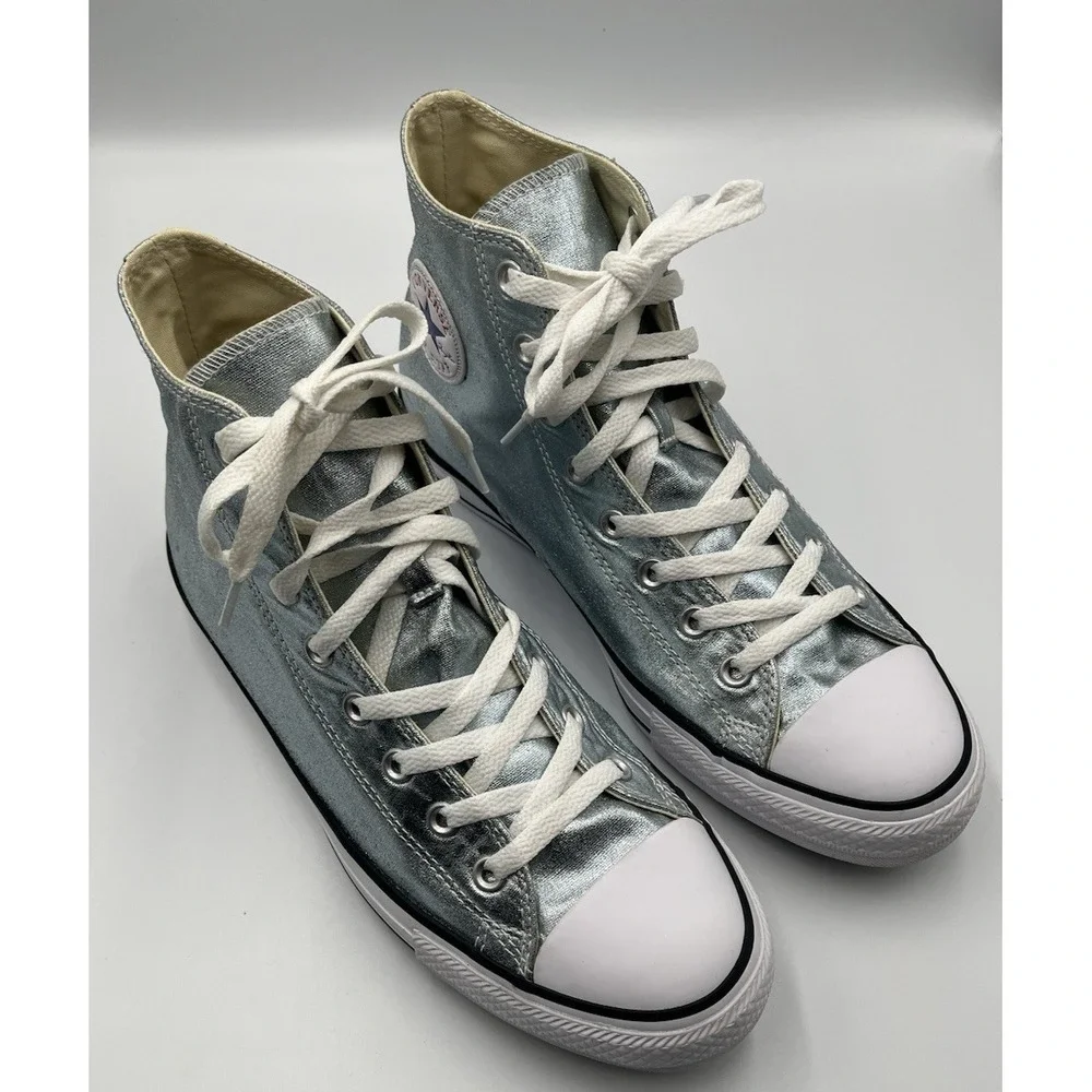 Converse Chuck Taylor‎ Hi Icy Blue Glacier Metallic High Top Mens 10 Womens 12
